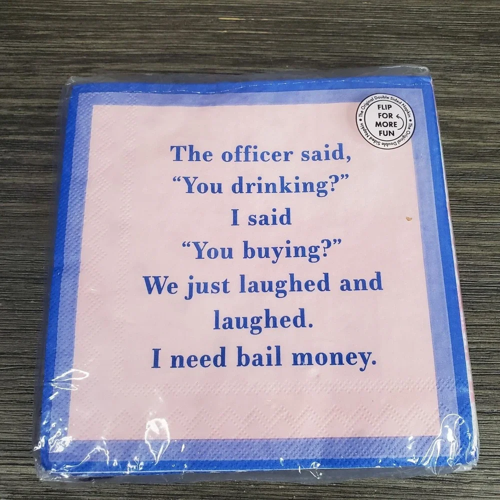 Bad Habits, I Need‎ Bail Money Paper Cocktail Napkins 5
